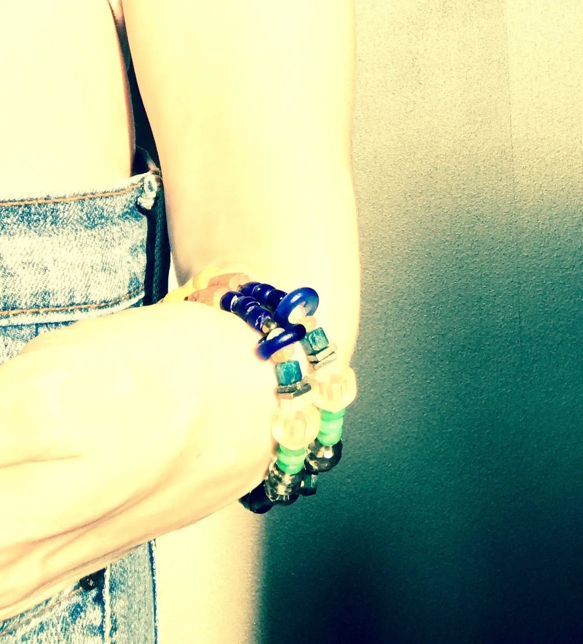 KAHLO Beaded Bracelet Boho Colorful Quality Gems Primitive Elements