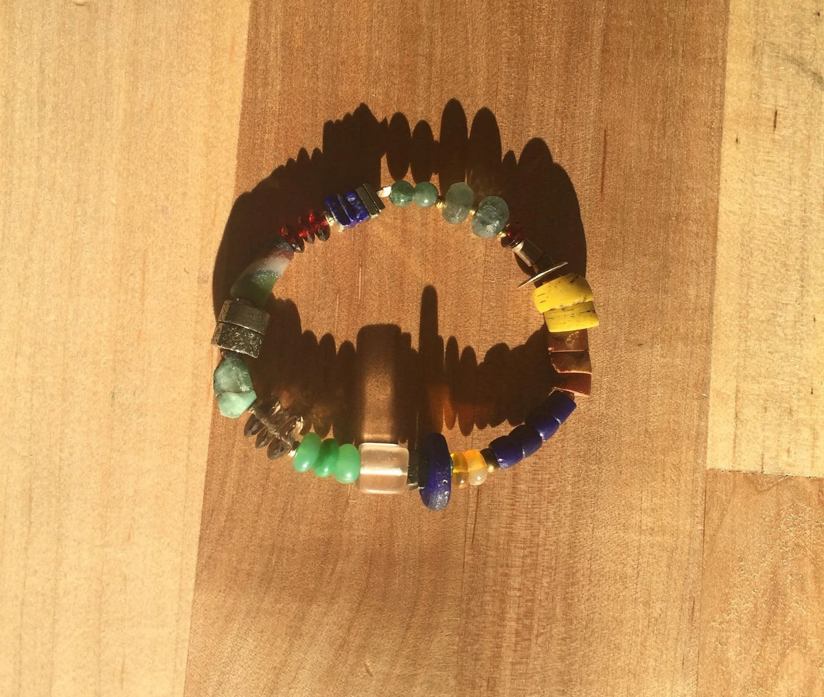 KAHLO Beaded Bracelet Boho Colorful Quality Gems Primitive Elements