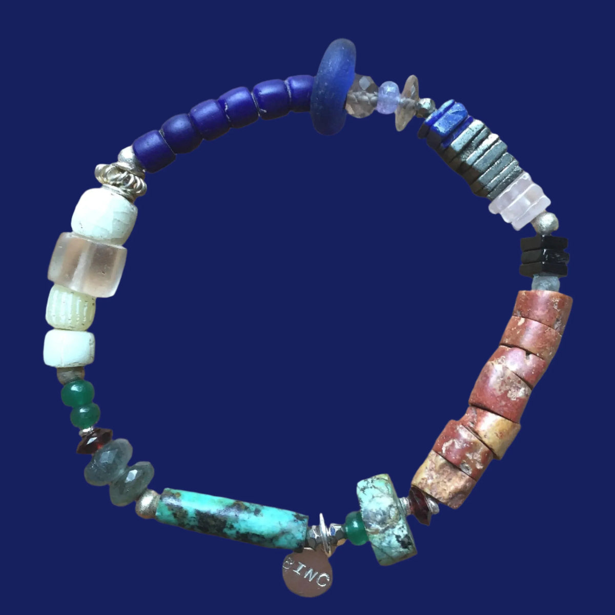 KANDINSKY Inspired Beaded Bracelet Bohemian Style Mixed Gemstones