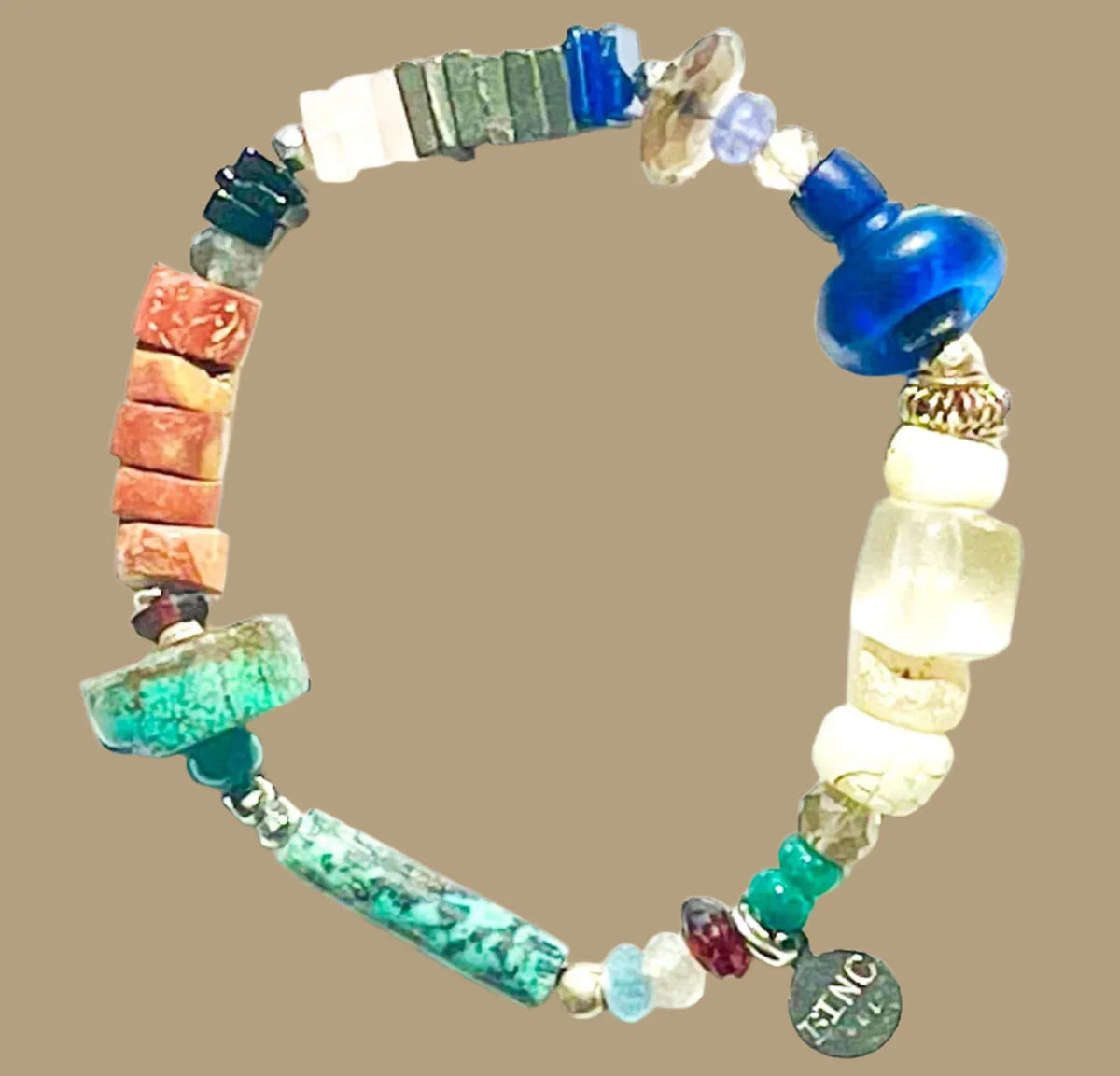 KANDINSKY Inspired Beaded Bracelet Bohemian Style Mixed Gemstones