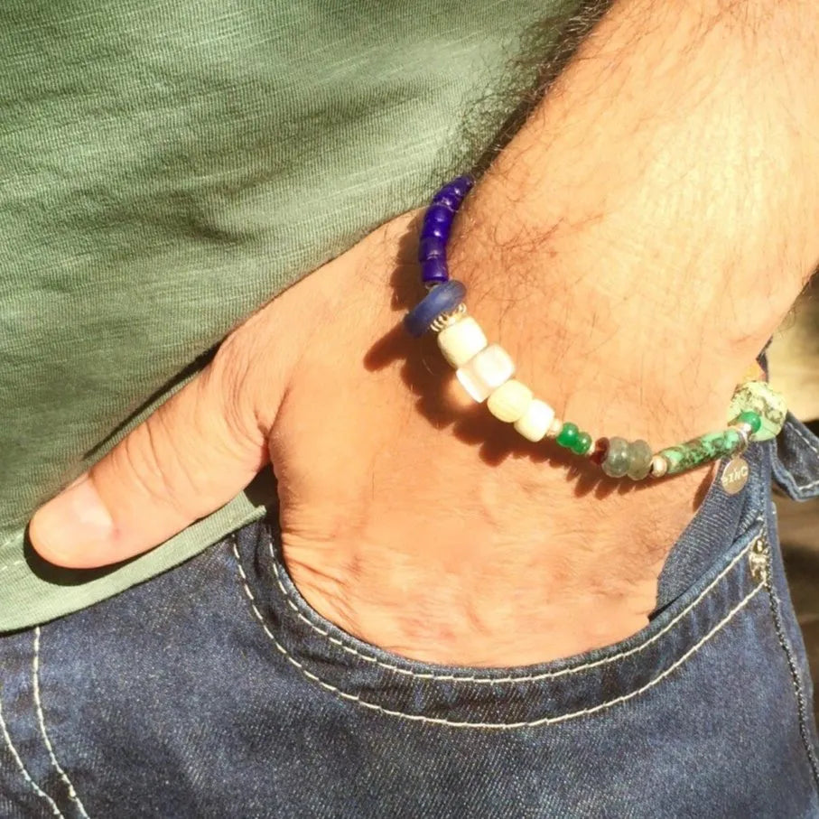 KANDINSKY Inspired Beaded Bracelet Bohemian Style Mixed Gemstones