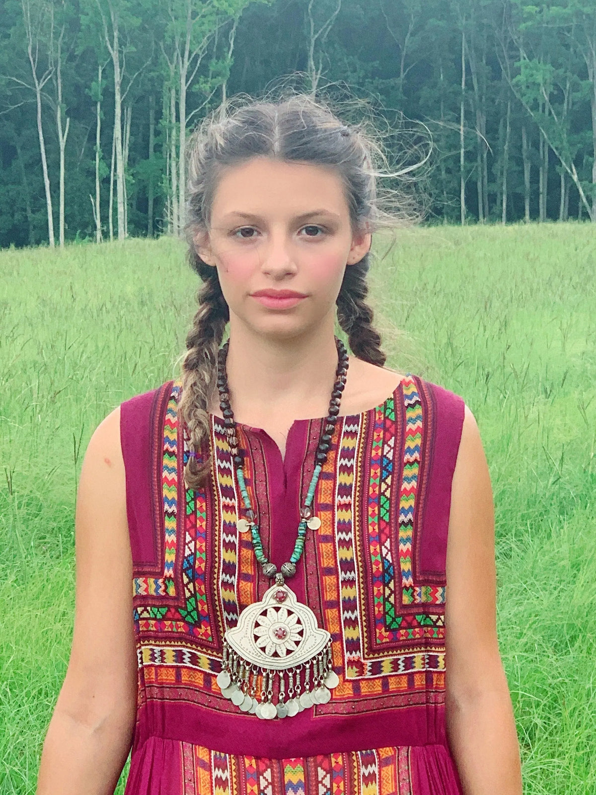 LAKE Statement Necklace Bohemian Splurge Rare Tribal Antique Charms