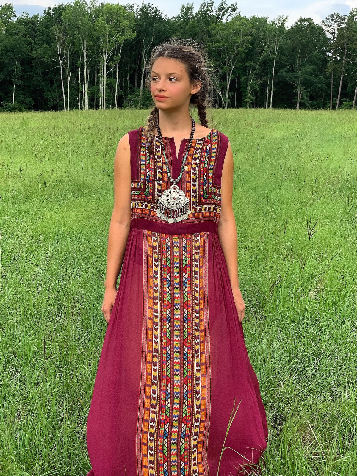 LAKE Statement Necklace Bohemian Splurge Rare Tribal Antique Charms