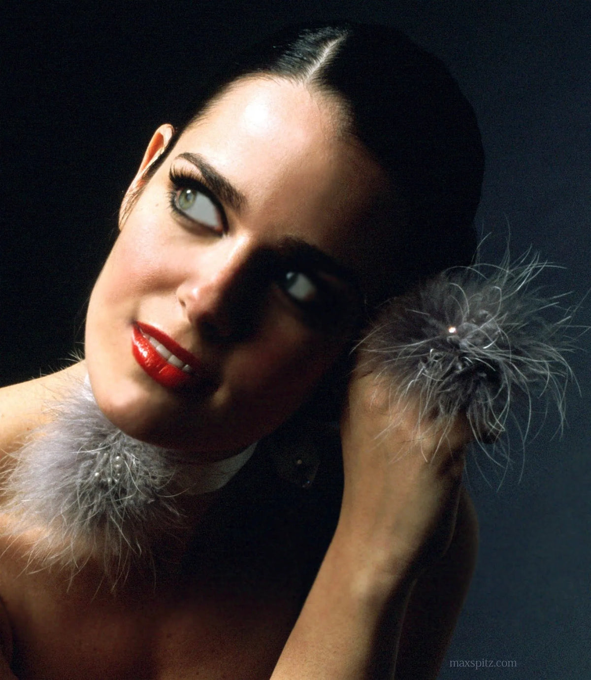 LANE Marabou Puff Feather Choker Convertible Hairband Wristlet Ring