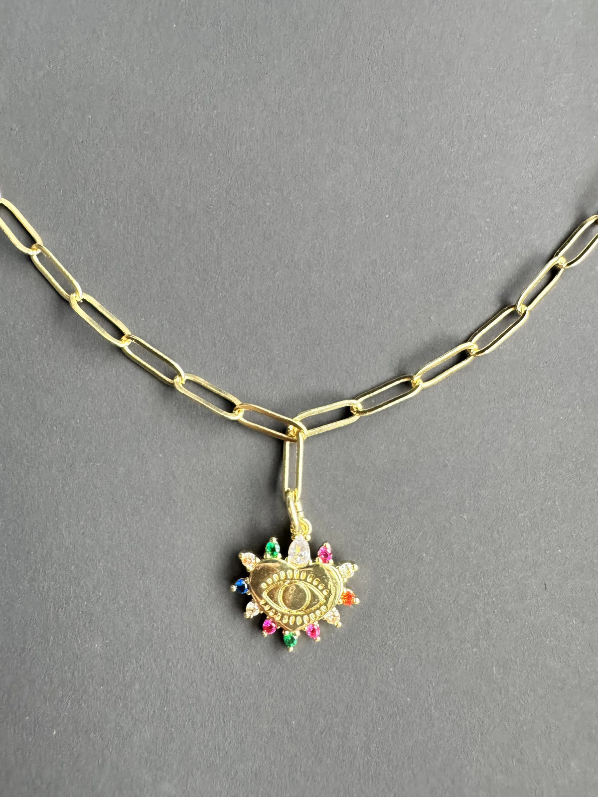 LES Heart Charm Necklace