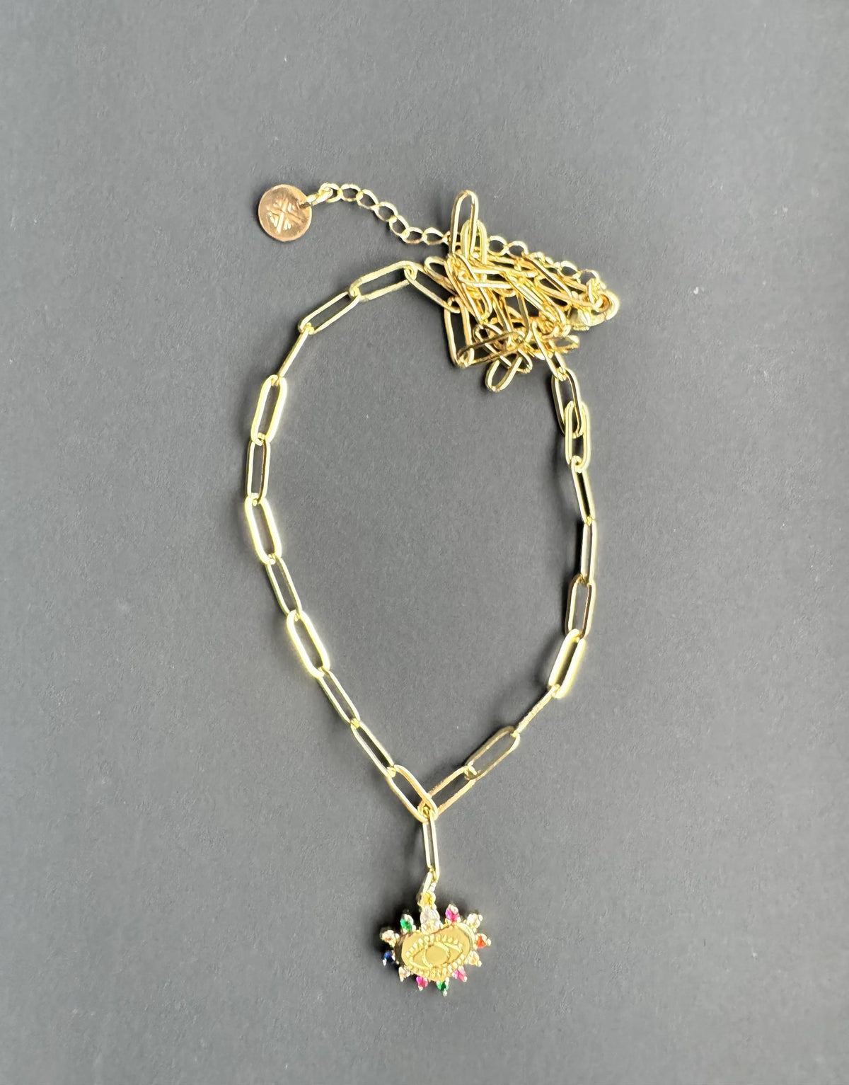 LES Heart Charm Necklace