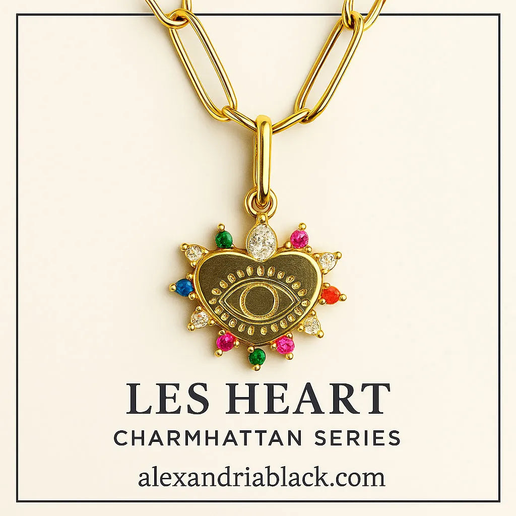 LES Heart Charm Necklace