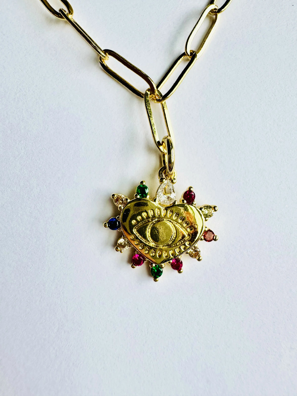 LES Heart Charm Necklace