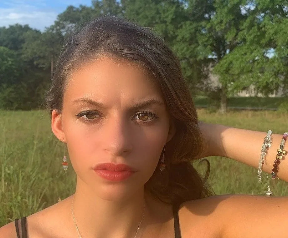 LILY Earrings Carnelian Pink Sapphire Citrine Pyrite Modern Bohemian