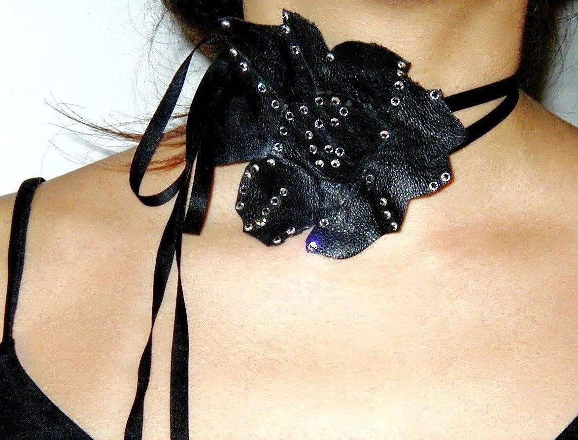 LILY ROSA Wrap Choker Lariat Hairband Wristlet Multi-Functioning