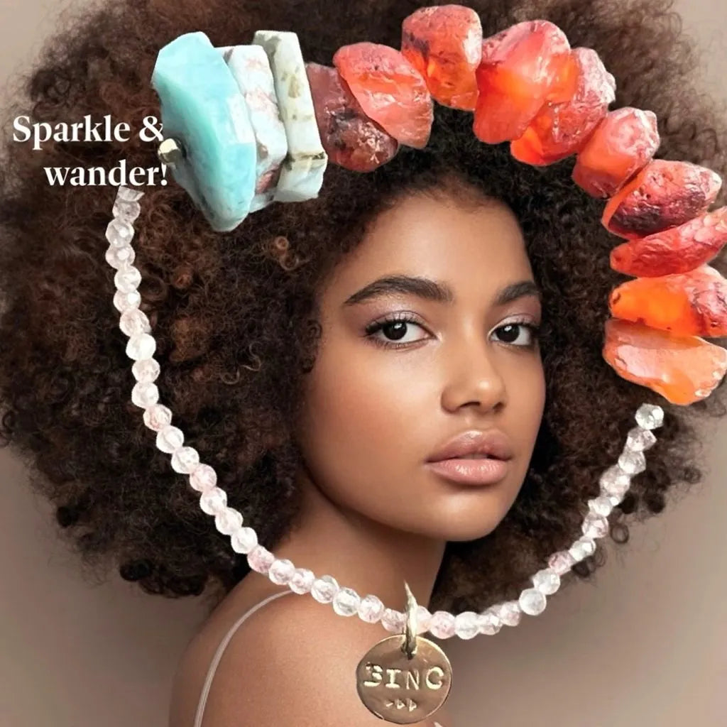 LONDON Inspired Bracelet Carnelian Blue Larimar Strawberry Rose Quartz