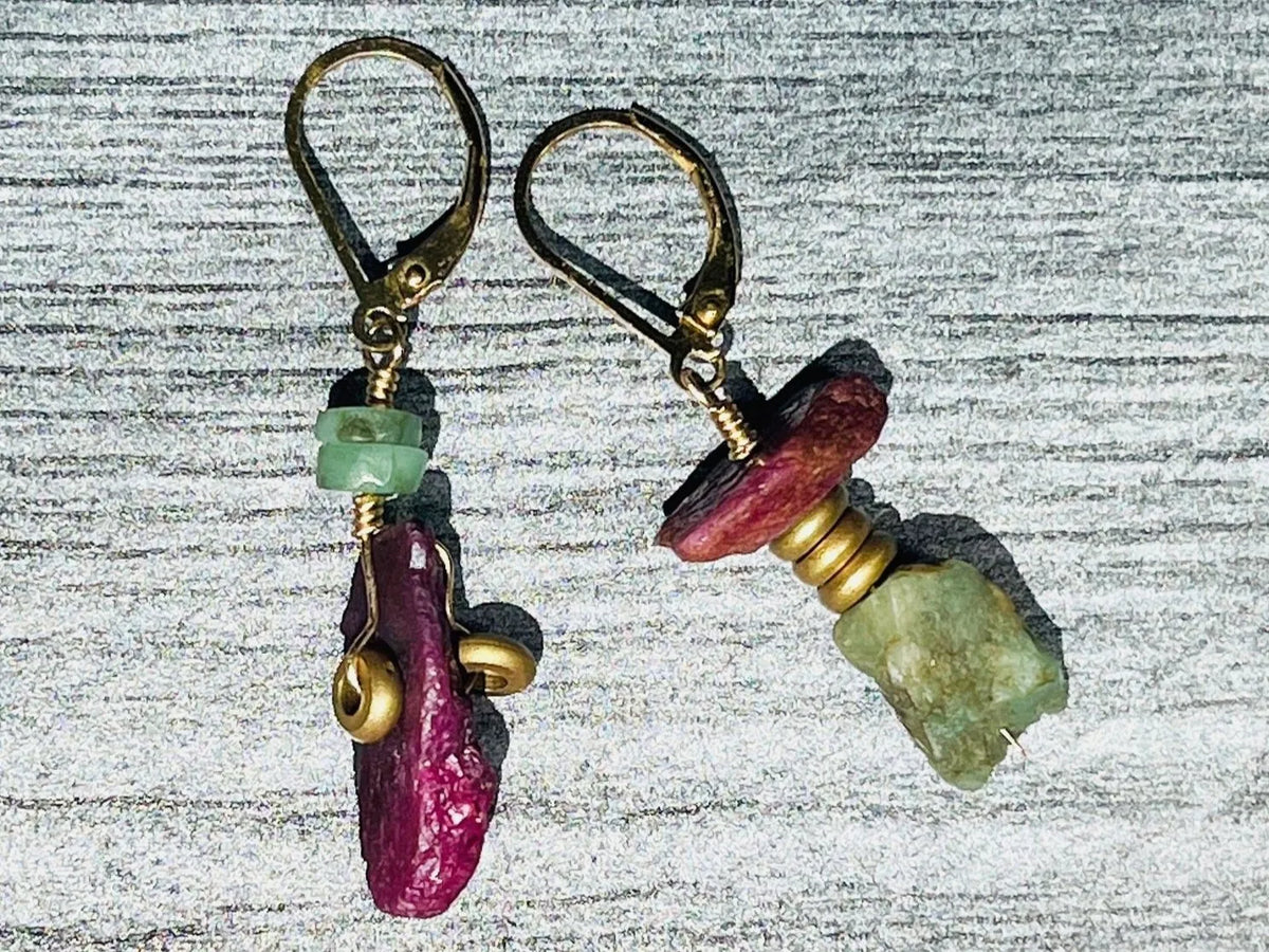 LUCY Earrings Inspo Ancient Greco-Roman Jewellery Ruby Emerald
