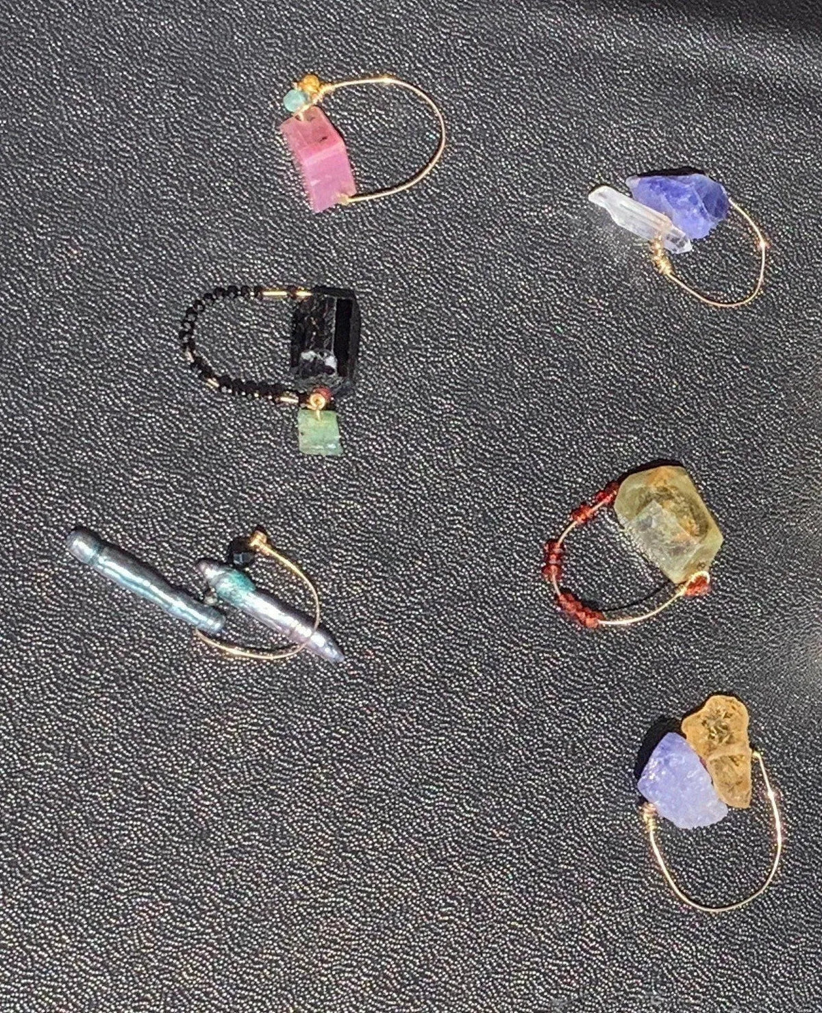 MANCHESTER Gemmy Fidget Ring Green Red Garnet Gift Lux Resort