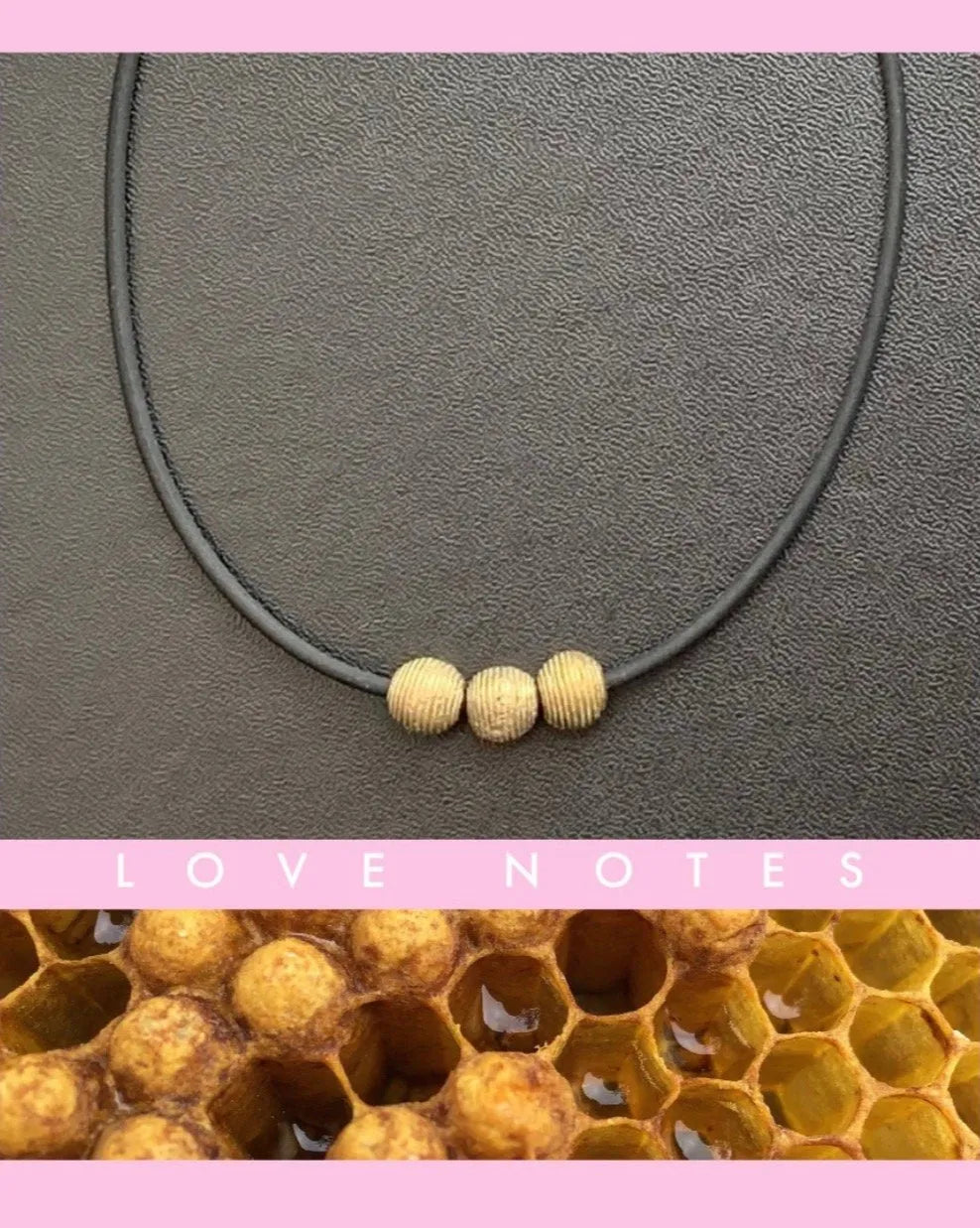 MASON Necklace Beehive Bead Trifecta African Wax-Cast Spheres