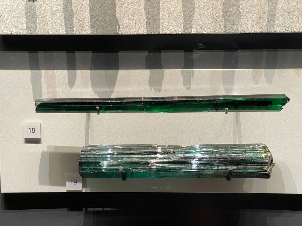 MEADOW Threader Earrings Tourmaline Crystal Gold Chain Indicolite