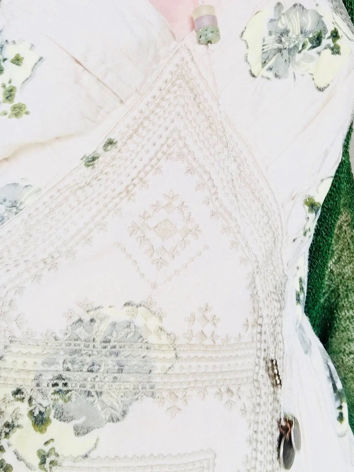 NOBLE Necklace Crystals Prehnite Amethyst Citrine Antique Coin Charms