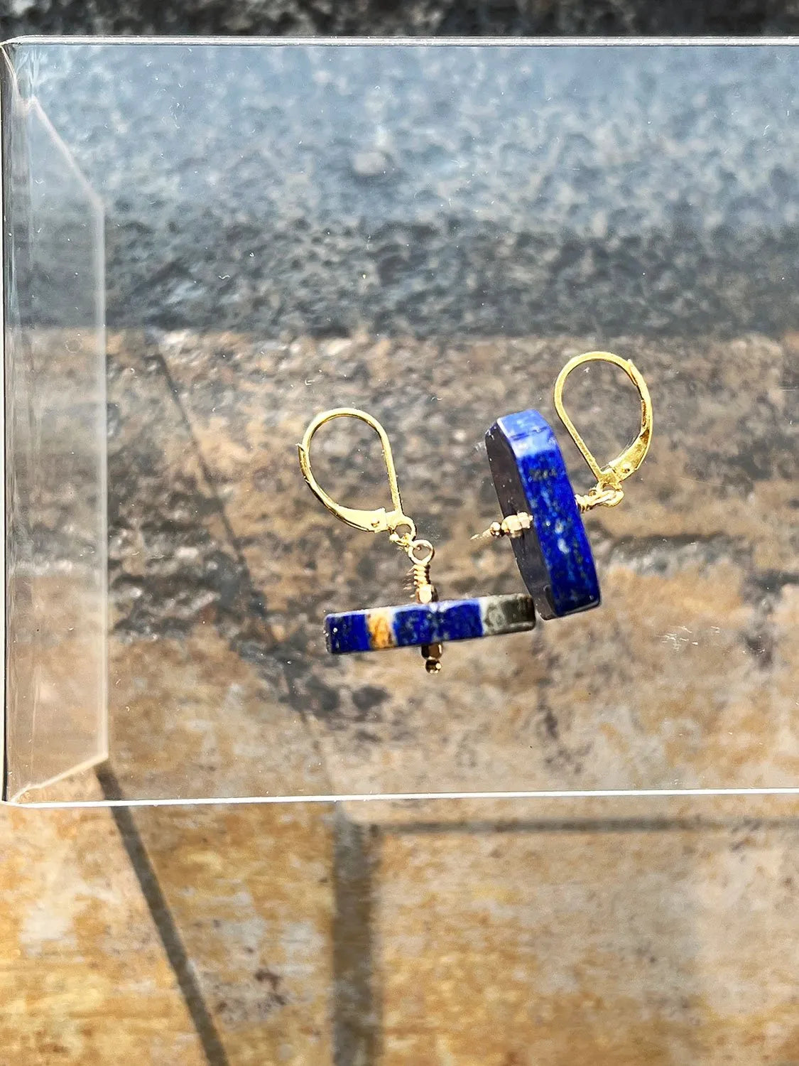 OLIVER Earrings Lapis Lazuli 4K Gold Or Sterling Silver