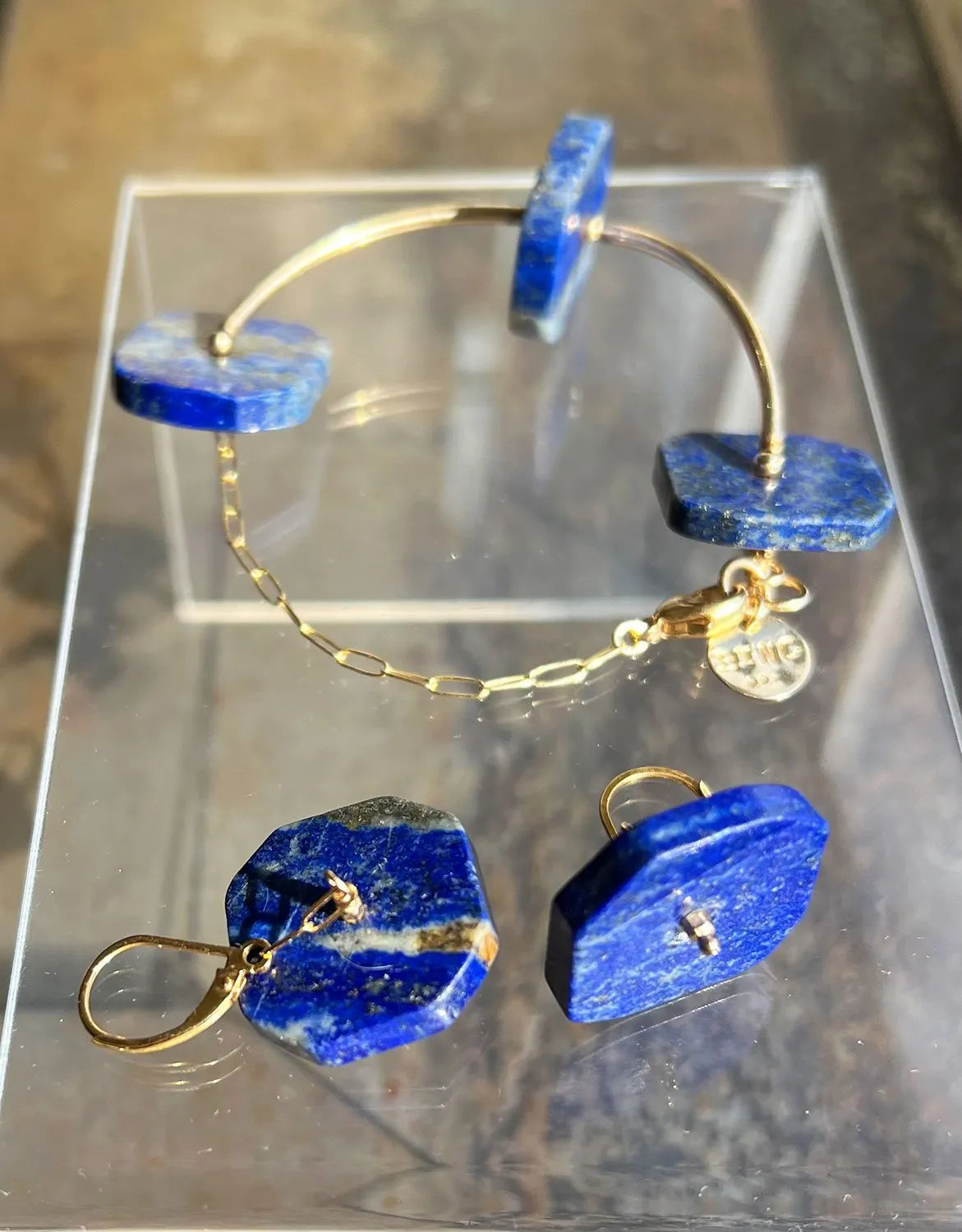 OLIVER Earrings Lapis Lazuli 4K Gold Or Sterling Silver