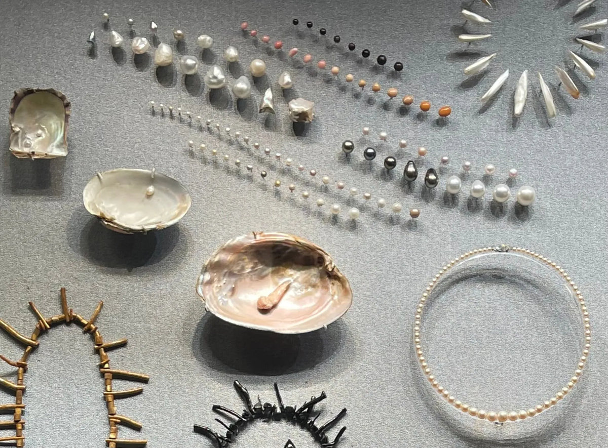 OLIVIA Wrap Necklace Pearl Hematite Tribal Pendant Transforms To Bracelet