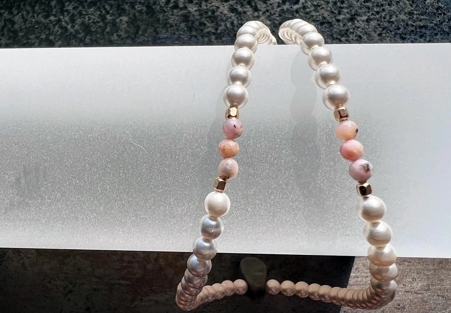 OLLY Choker & Collar Necklace Pearl Rare Cobalto Calcite Druzy
