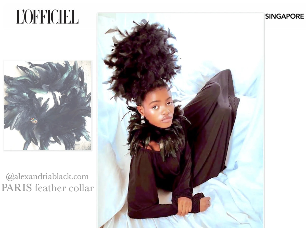 PARIS Feather Collar Shoulder Warmer Crown Necklace Multi-Functioning