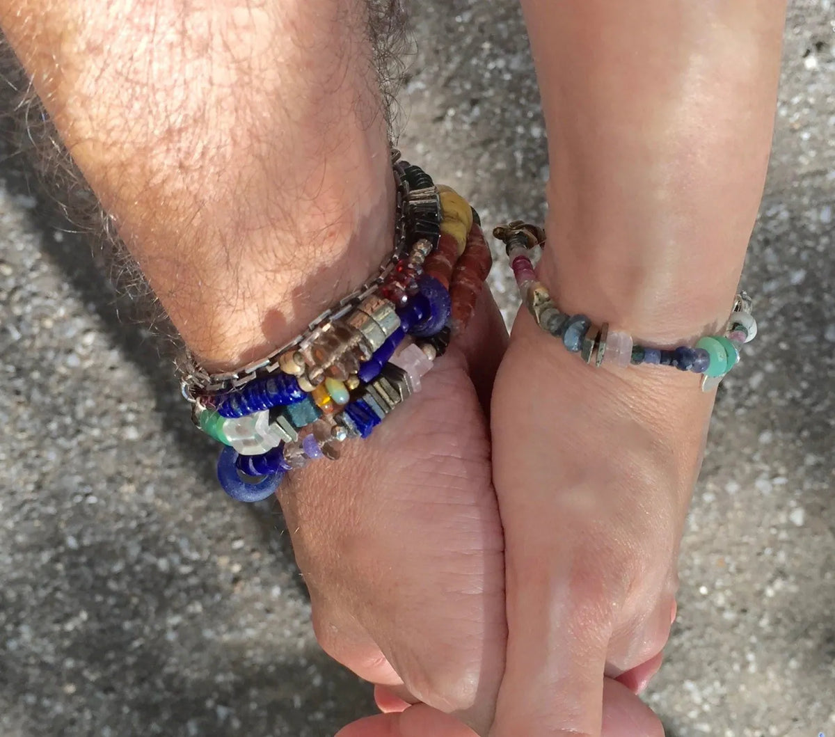 PEACEMAKER Jeweled Bracelet Crystals Gems Tribal Wax-Cast Charms