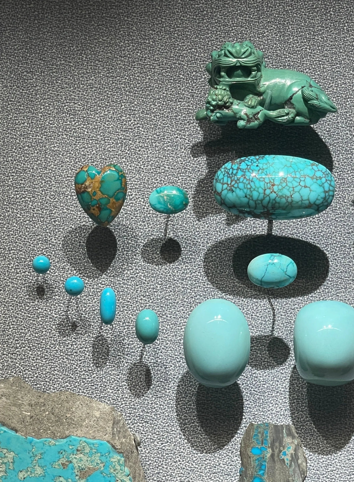 PHOENIX Mini Turquoise Earrings Tribal Bohemian Hand-Carved Natural