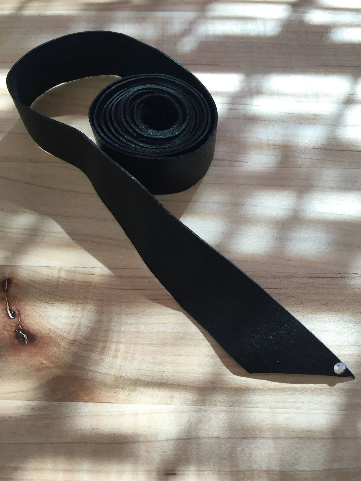 PRINCETON Skinny Silk Scarf Gender Fluid Fashion Textile Leather