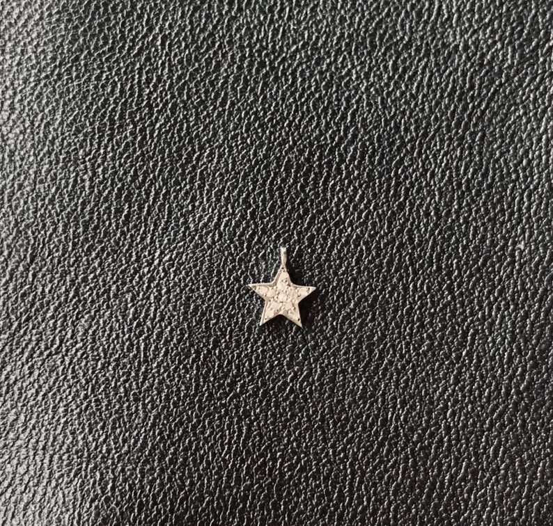 RIGEL Diamond Earrings Encrusted Star Lightning Bolt Charms Bowie