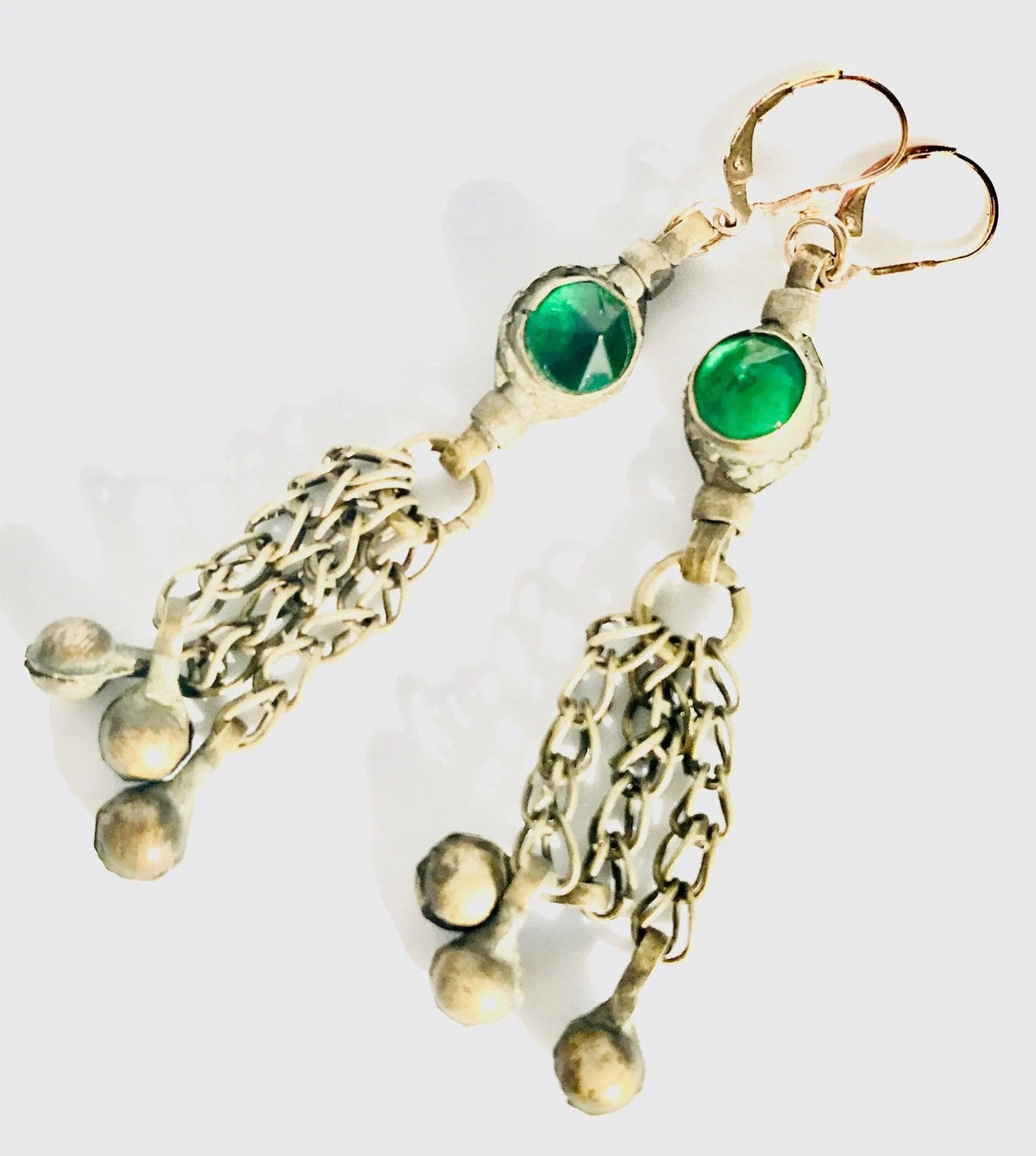 RILEY Flutter Drop Earrings Repurposed Rare Kuchi Tribe Findings