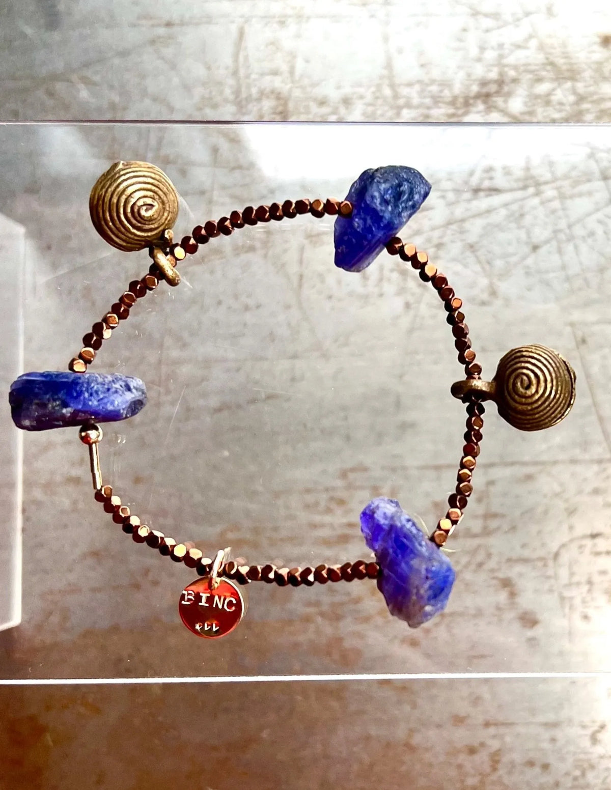 SAGA Bracelet Extremely Rare Raw Tanzanite 43-58 Carats Of Crystal