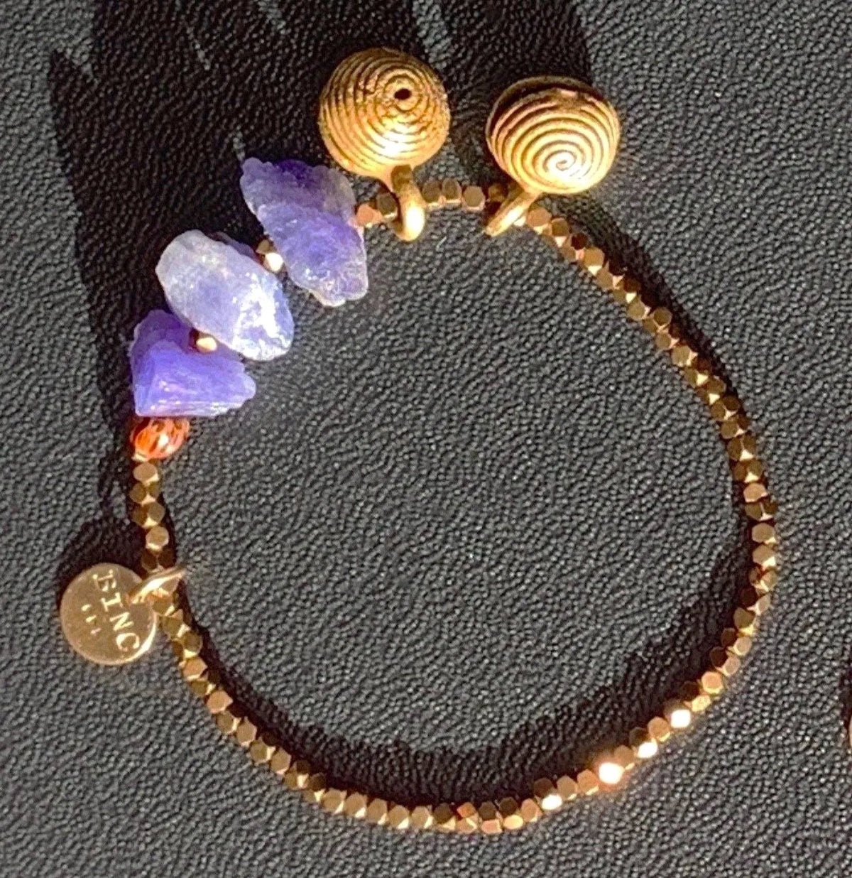 SAGA Bracelet Extremely Rare Raw Tanzanite 43-58 Carats Of Crystal