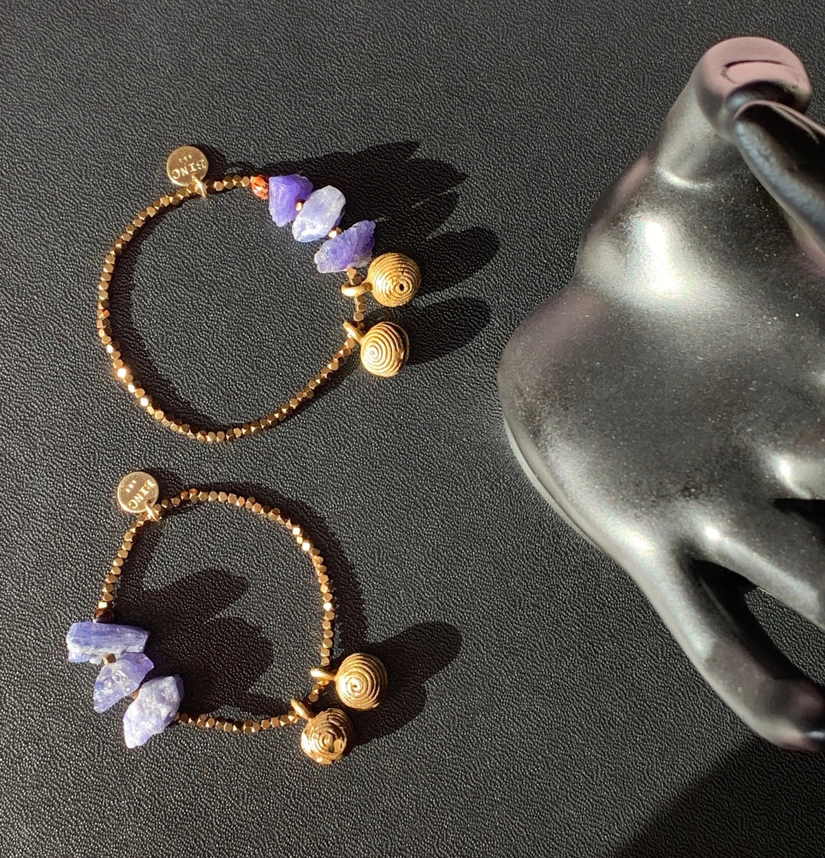 SAGA Bracelet Extremely Rare Raw Tanzanite 43-58 Carats Of Crystal