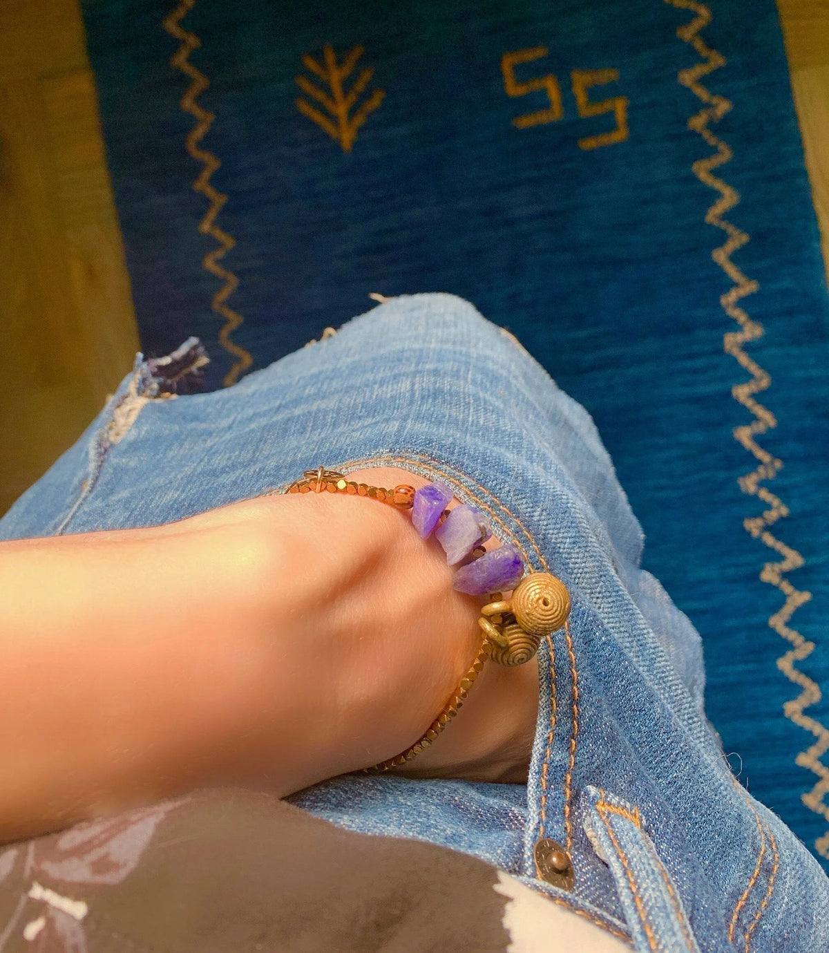 SAGA Bracelet Extremely Rare Raw Tanzanite 43-58 Carats Of Crystal