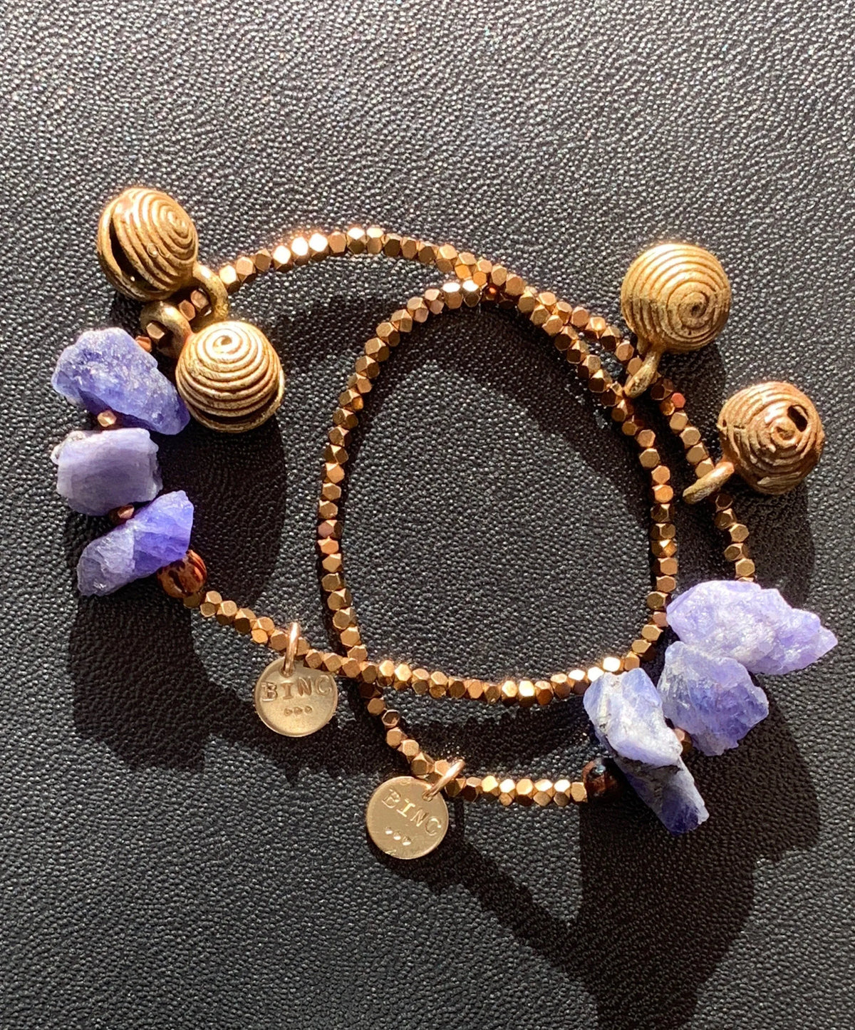 SAGA Bracelet Extremely Rare Raw Tanzanite 43-58 Carats Of Crystal