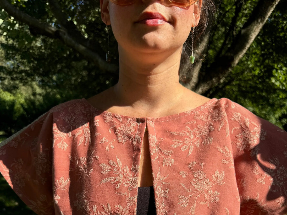 SHELBY Asymmetrical Earrings Emerald Pyrite Rose Quartz Tribal Boho