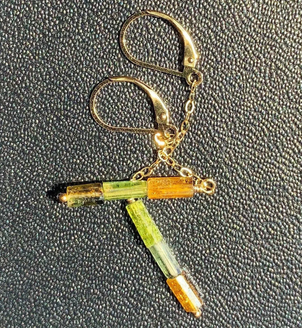 SOL Dangle Earrings Dravite Tourmaline Magical Healing Crystals