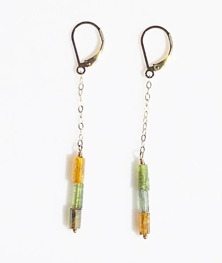 SOL Dangle Earrings Dravite Tourmaline Magical Healing Crystals