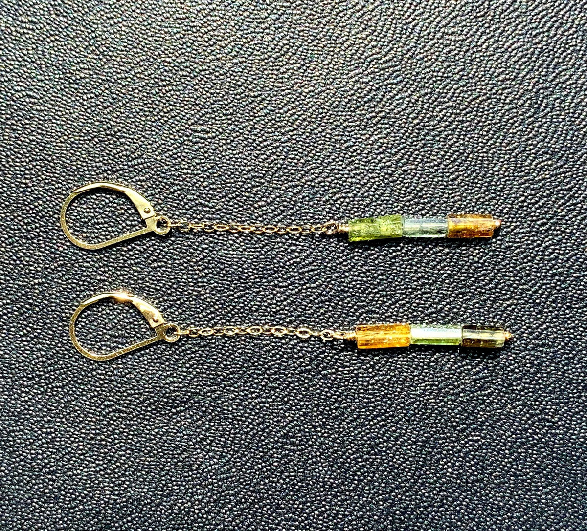 SOL Dangle Earrings Dravite Tourmaline Magical Healing Crystals