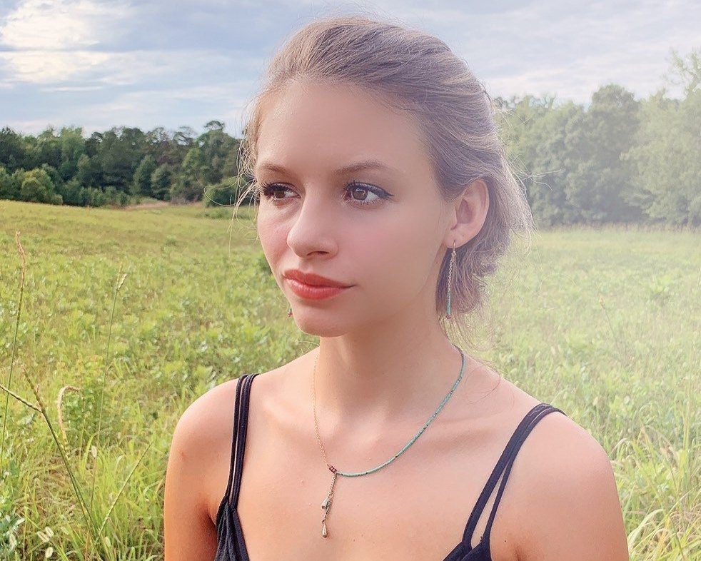 SOPHIE Earrings Turquoise Ruby Faceted Gemstones 14K Gold 14/20