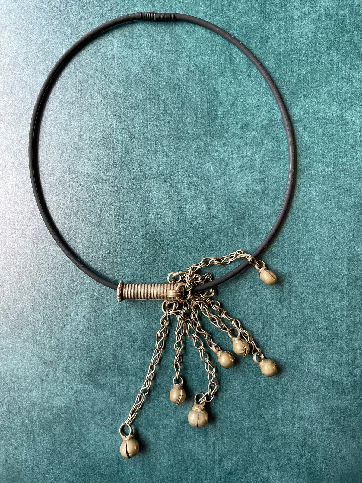 SPENCER'S BROTHER Necklace Tribal Antiquity Tube Bell Beads Boho