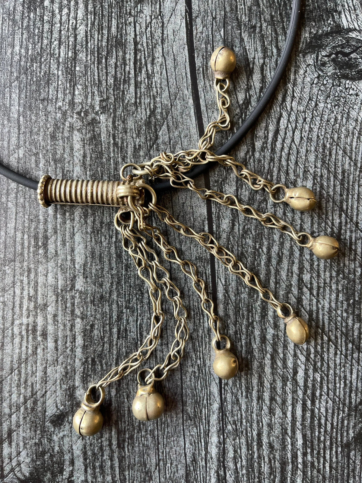 SPENCER'S BROTHER Necklace Tribal Antiquity Tube Bell Beads Boho
