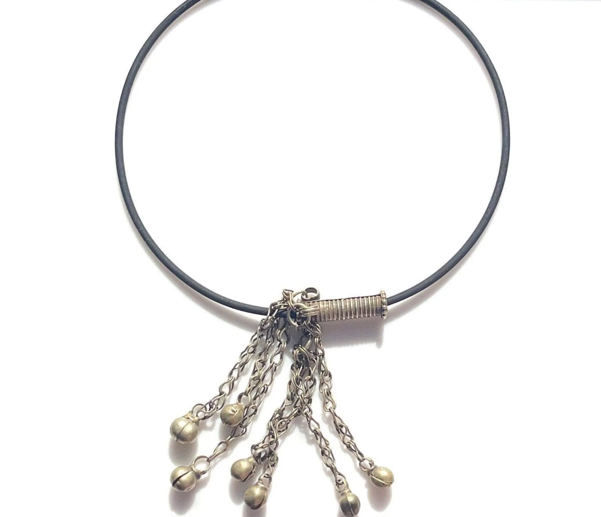 SPENCER'S BROTHER Necklace Tribal Antiquity Tube Bell Beads Boho