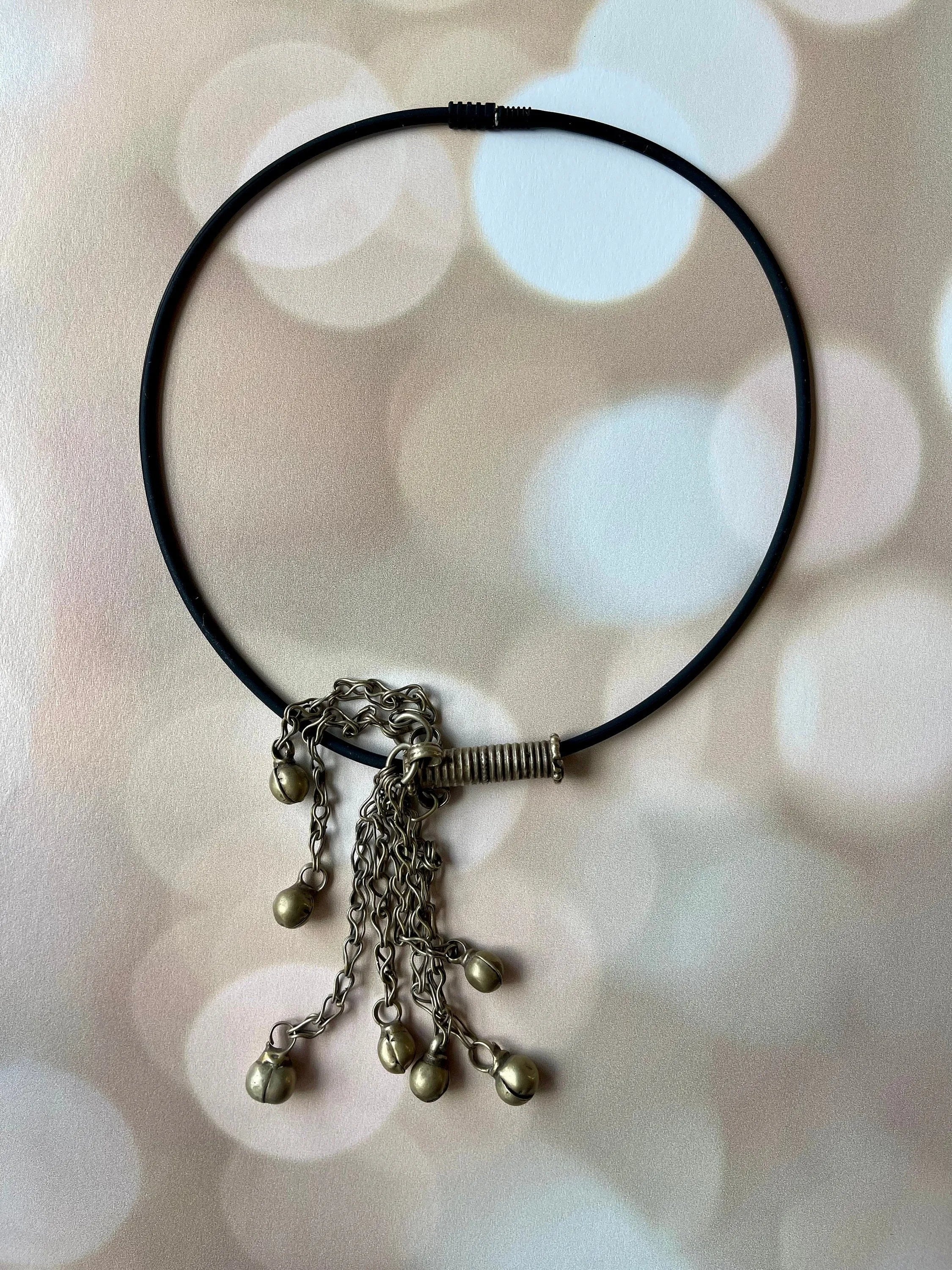 SPENCER'S BROTHER Necklace Tribal Antiquity Tube Bell Beads Boho