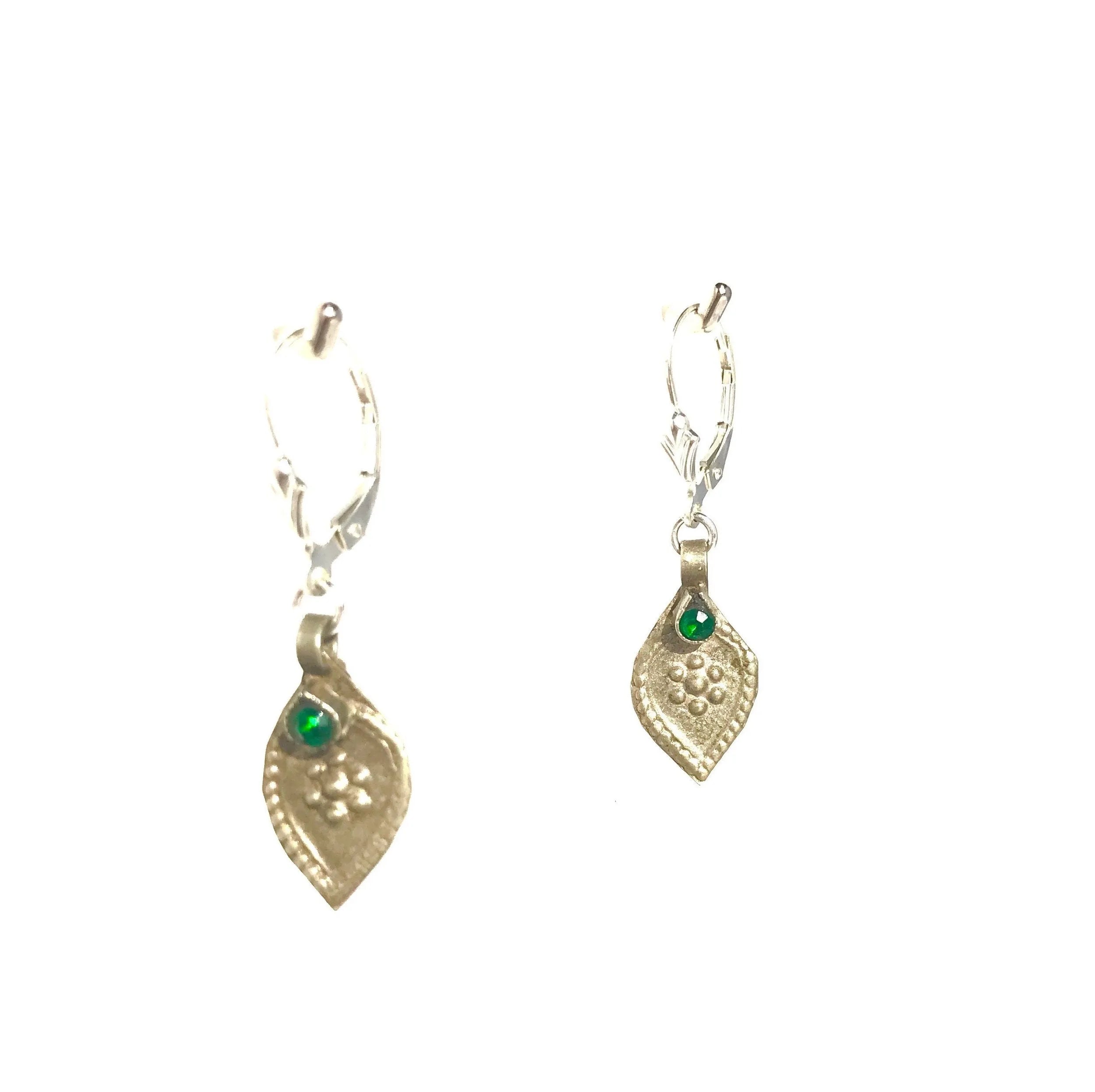 TATUM Paisley Earrings Rare Repurposed Antique Kuchi Tribe Element