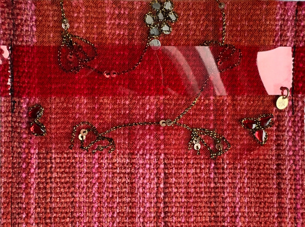 WAABSHKA MEMENGWAN Double-Chain Crystal Necklace Sterling Gold Mix