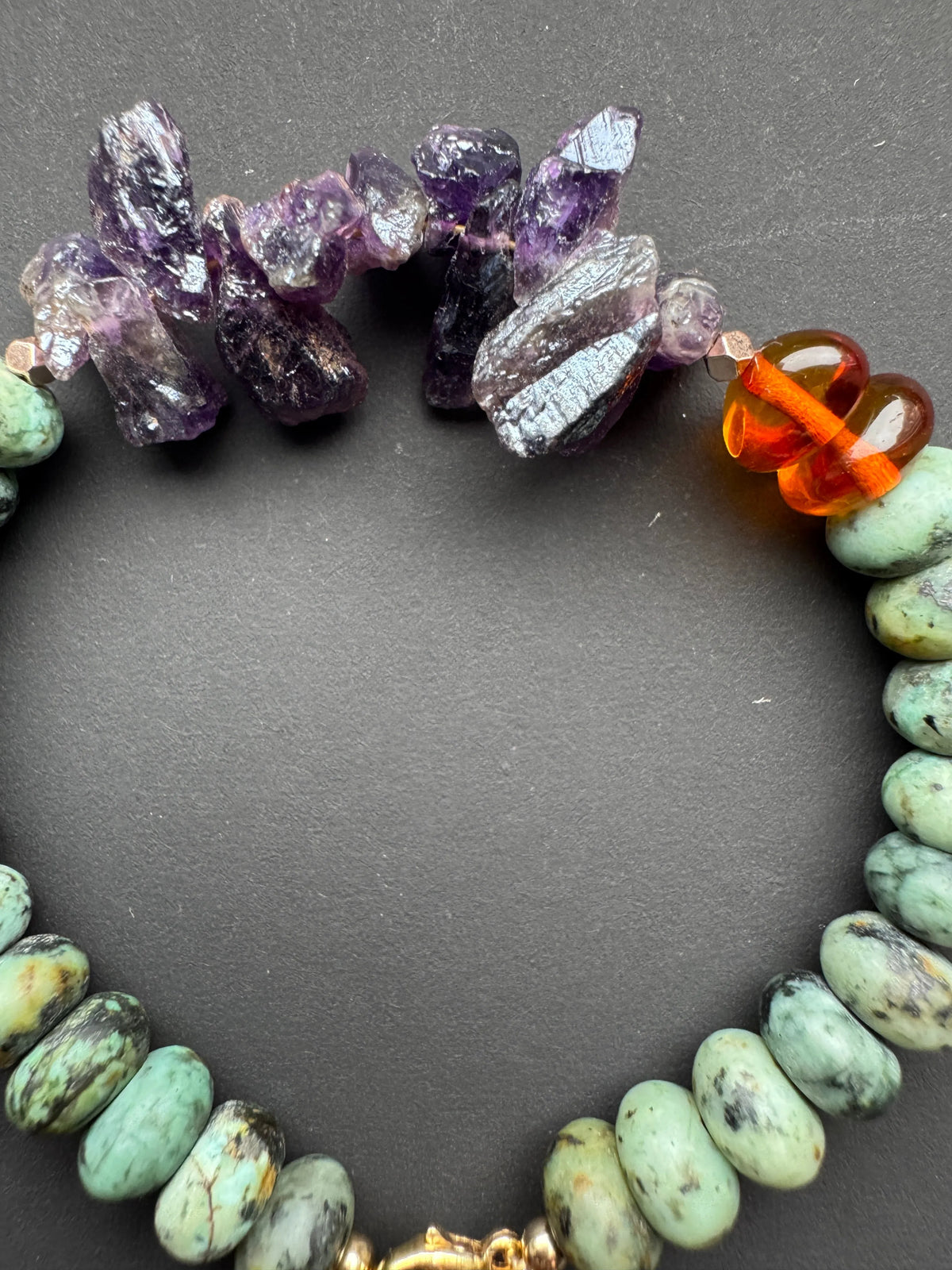 YARA Bracelet Turquoise Amber Iolite Stunning Shimmering Jewels