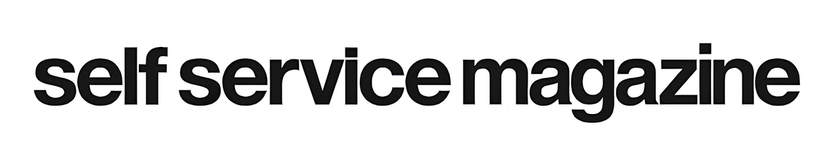 Logo for *Self Service Magazine*, featuring a clean, modern black sans-serif typeface on a white background, emphasizing minimalist design and editorial sophistication.
